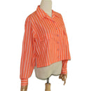 CHANEL Shirt Cotton Orange CC Auth 94245AM-1