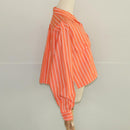 CHANEL Shirt Cotton Orange CC Auth 94245AM-5