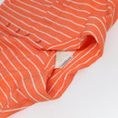 CHANEL Shirt Cotton Orange CC Auth 94245AM-7