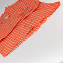 CHANEL Shirt Cotton Orange CC Auth 94245AM-8