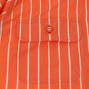 CHANEL Shirt Cotton Orange CC Auth 94245AM-9