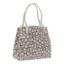 Salvatore Ferragamo Tote Bag Leather White Silver Auth 94246-1