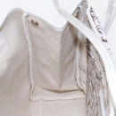 Salvatore Ferragamo Tote Bag Leather White Silver Auth 94246-18