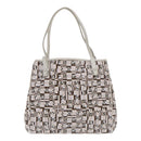 Salvatore Ferragamo Tote Bag Leather White Silver Auth 94246-13