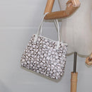 Salvatore Ferragamo Tote Bag Leather White Silver Auth 94246-20