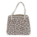 Salvatore Ferragamo Tote Bag Leather White Silver Auth 94246-2