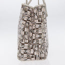 Salvatore Ferragamo Tote Bag Leather White Silver Auth 94246-3