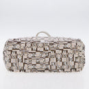 Salvatore Ferragamo Tote Bag Leather White Silver Auth 94246-5