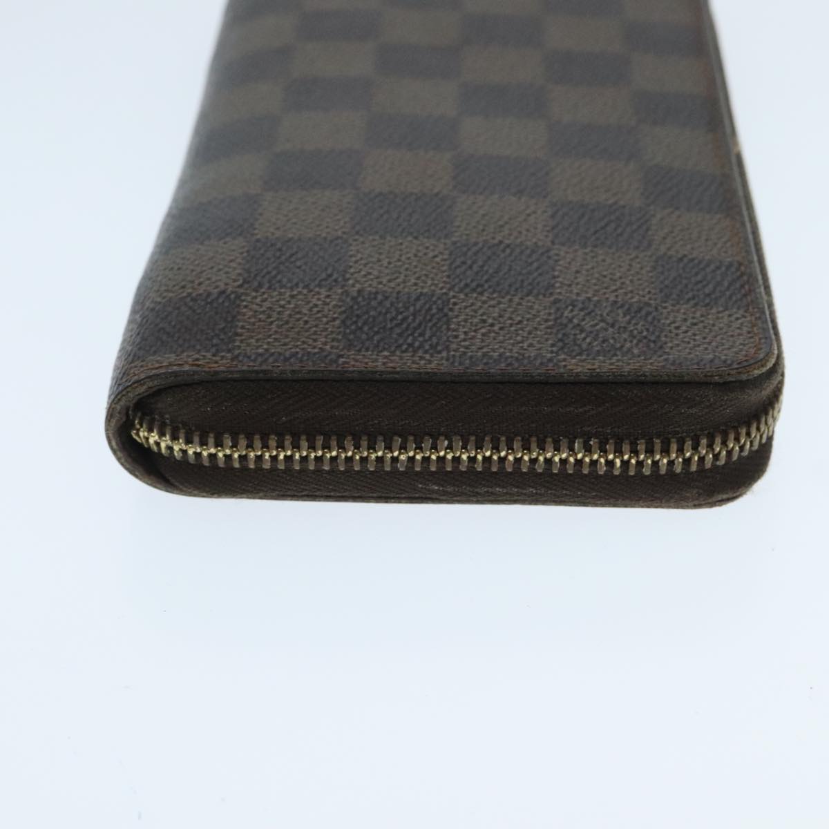 LOUIS VUITTON Damier Ebene Zippy Wallet Long Wallet N41661 LV Auth 94256