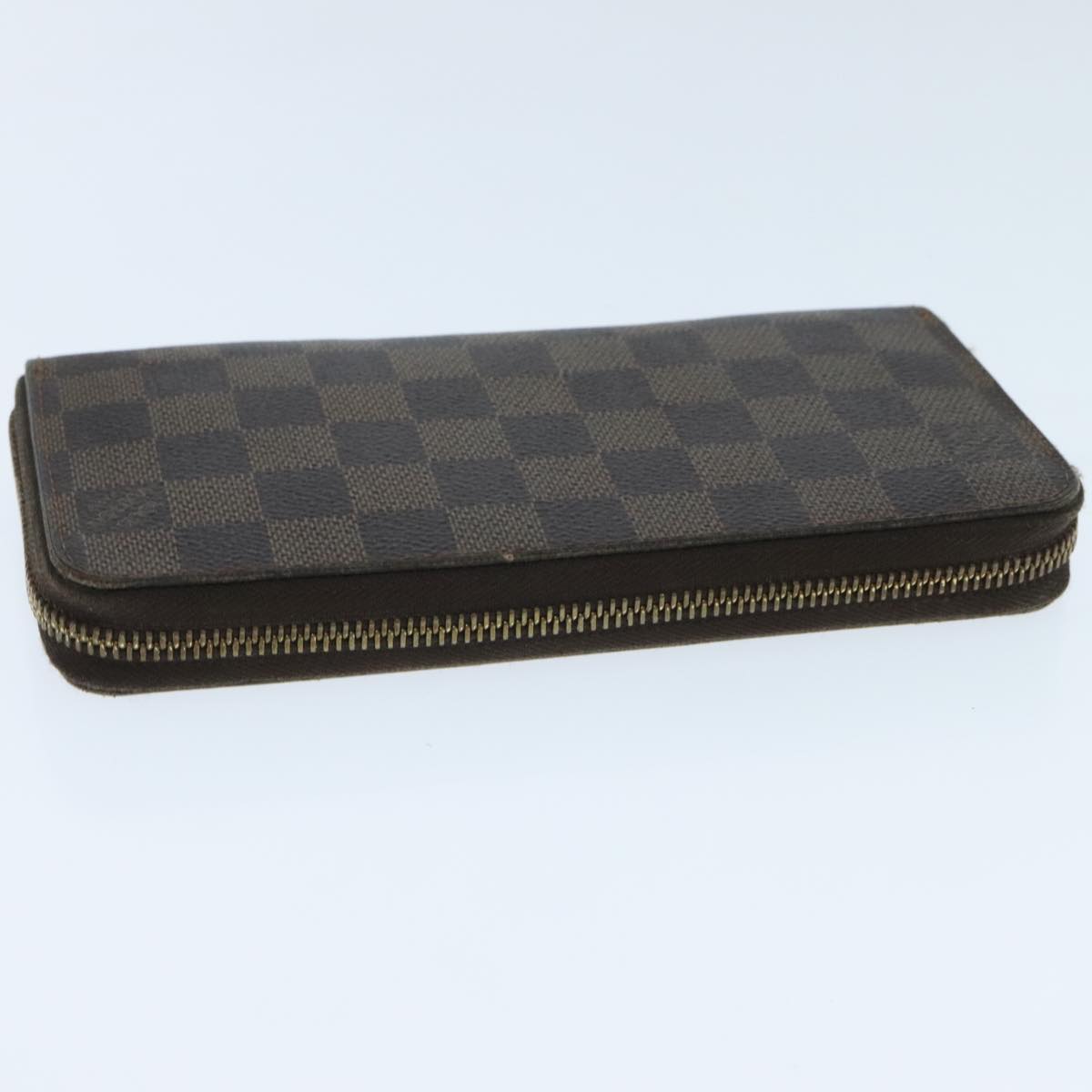 LOUIS VUITTON Damier Ebene Zippy Wallet Long Wallet N41661 LV Auth 94256