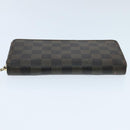 LOUIS VUITTON Damier Ebene Zippy Wallet Long Wallet N41661 LV Auth 94256-6
