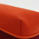 HERMES Pouch Cotton Orange Silver Auth 94262SM-17