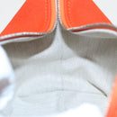 HERMES Pouch Cotton Orange Silver Auth 94262SM-22