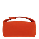 HERMES Pouch Cotton Orange Silver Auth 94262SM-2