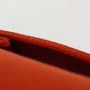 HERMES Pouch Cotton Orange Silver Auth 94262SM-8