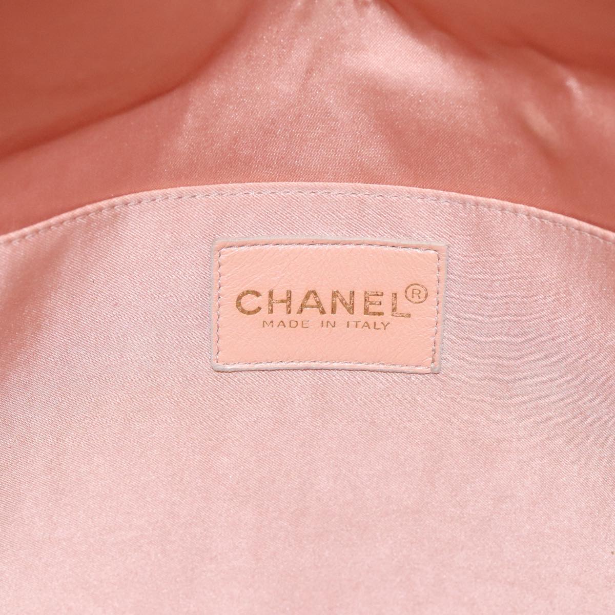 CHANEL Hand Bag Nylon Pink CC Auth 94283