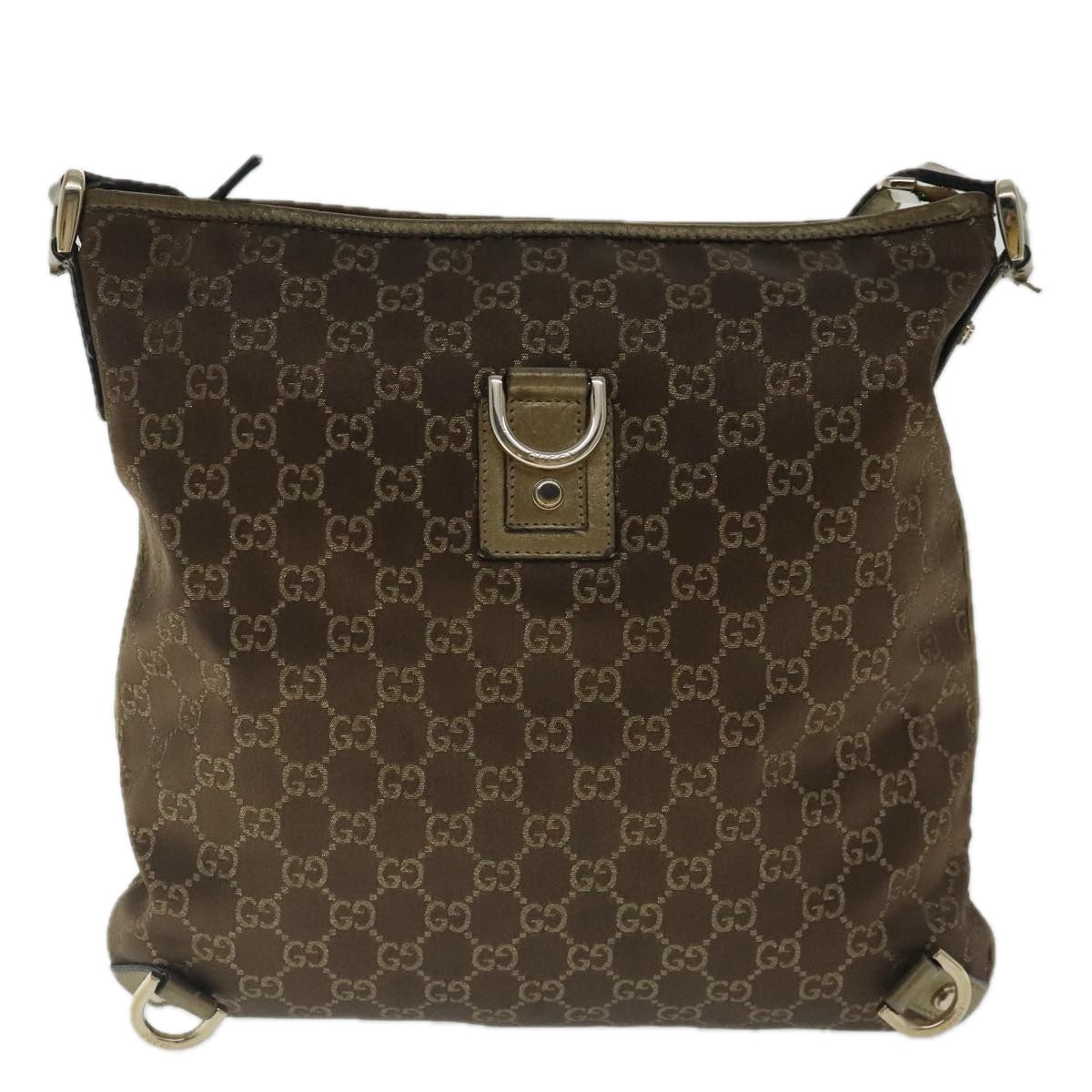 GUCCI GG Canvas Abbey Shoulder Bag Brown Gold 131326 Auth 94297 - 0