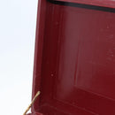 CARTIER Attache Case Suede Leather Bordeaux Gold Auth 94309-17