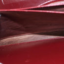 CARTIER Attache Case Suede Leather Bordeaux Gold Auth 94309-18