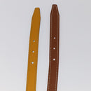 HERMES Belt Leather 28.3"" Multicolor Gold Auth 94310-10