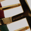 HERMES Belt Leather 28.3"" Multicolor Gold Auth 94310-8