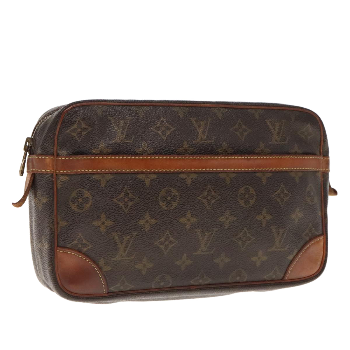 LOUIS VUITTON Monogram Compiegne 28 Clutch Bag M51845 LV Auth 94322