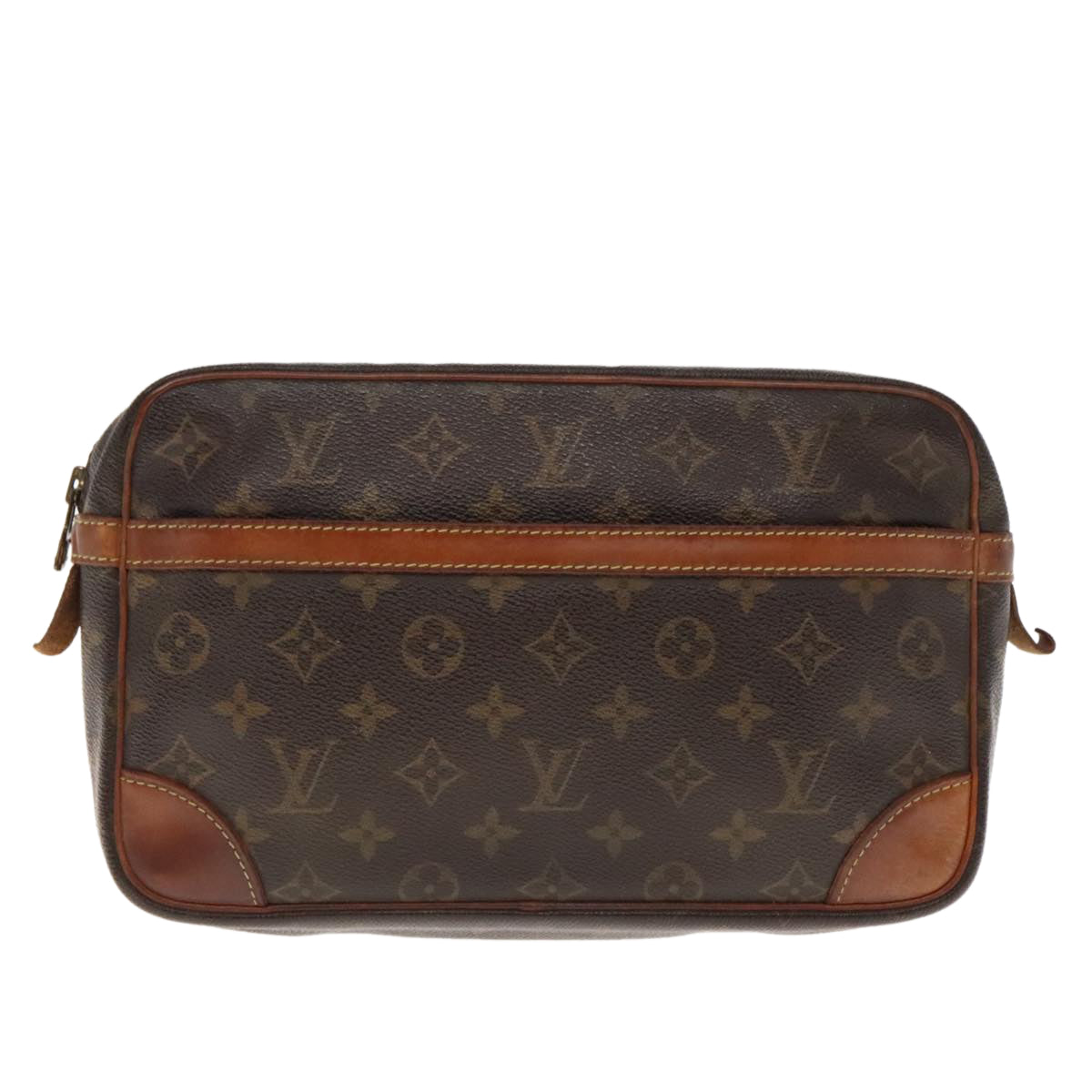 LOUIS VUITTON Monogram Compiegne 28 Clutch Bag M51845 LV Auth 94322