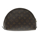 LOUIS VUITTON Monogram Trousse Demi Ronde Cosmetic Pouch M47520 LV Auth 94325-1