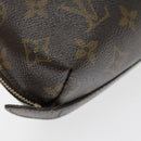 LOUIS VUITTON Monogram Trousse Demi Ronde Cosmetic Pouch M47520 LV Auth 94325-15