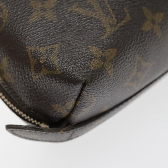 LOUIS VUITTON Monogram Trousse Demi Ronde Cosmetisch Etui M47520 LV Auth 94325