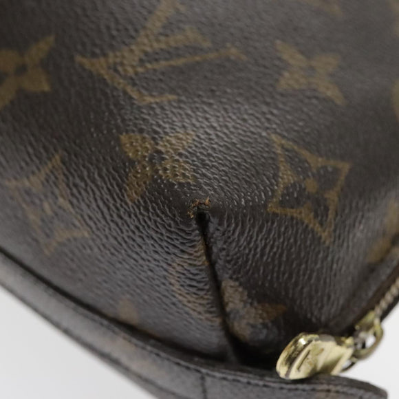 LOUIS VUITTON Monogram Trousse Demi Ronde Cosmetisch Etui M47520 LV Auth 94325
