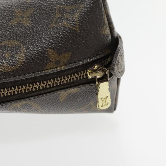 LOUIS VUITTON Monogram Trousse Demi Ronde Cosmetisch Etui M47520 LV Auth 94325