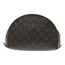 LOUIS VUITTON Monogram Trousse Demi Ronde Cosmetic Pouch M47520 LV Auth 94325-13