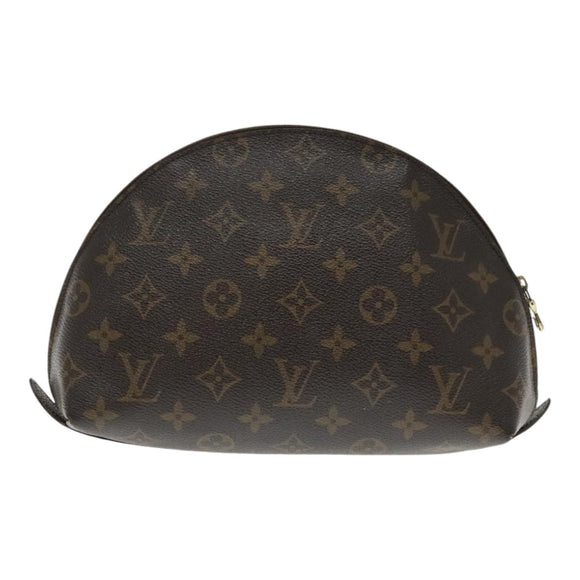 LOUIS VUITTON Monogram Trousse Demi Ronde Cosmetisch Etui M47520 LV Auth 94325