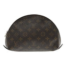 LOUIS VUITTON Monogram Trousse Demi Ronde Cosmetic Pouch M47520 LV Auth 94325-2
