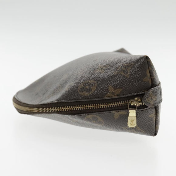 LOUIS VUITTON Monogram Trousse Demi Ronde Cosmetisch Etui M47520 LV Auth 94325