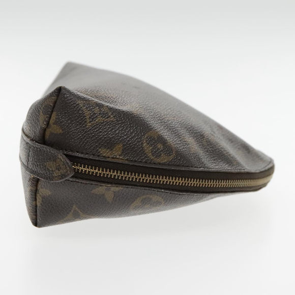 LOUIS VUITTON Monogram Trousse Demi Ronde Cosmetisch Etui M47520 LV Auth 94325