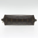 LOUIS VUITTON Monogram Trousse Demi Ronde Cosmetic Pouch M47520 LV Auth 94325-6