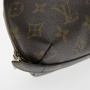 LOUIS VUITTON Monogram Trousse Demi Ronde Cosmetic Pouch M47520 LV Auth 94325-7