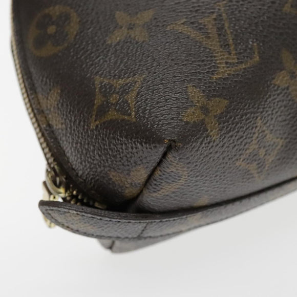 LOUIS VUITTON Monogram Trousse Demi Ronde Cosmetisch Etui M47520 LV Auth 94325