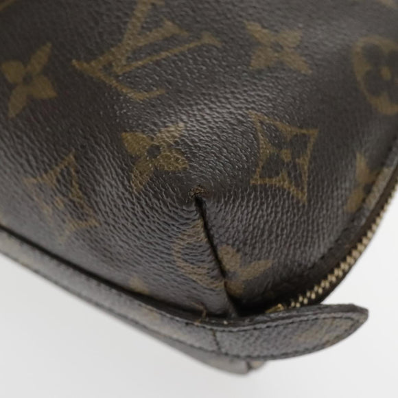 LOUIS VUITTON Monogram Trousse Demi Ronde Cosmetisch Etui M47520 LV Auth 94325
