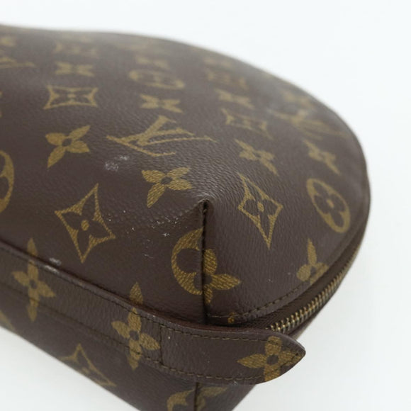 LOUIS VUITTON Monogram Trousse Demi Ronde Kosmetiktäschchen M47520 LV Auth 94328