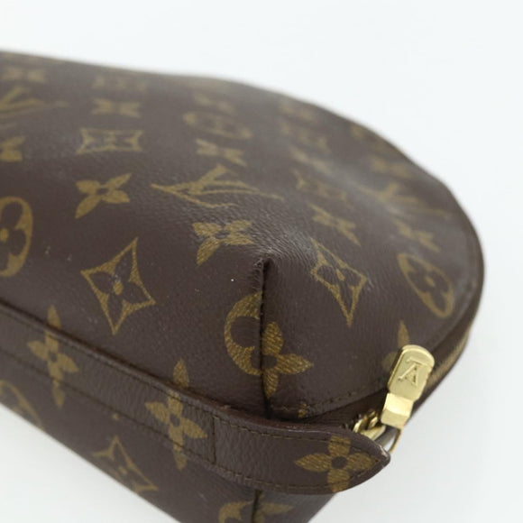 LOUIS VUITTON Monogram Trousse Demi Ronde Kosmetiktäschchen M47520 LV Auth 94328