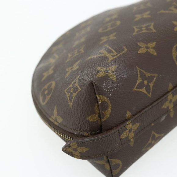 LOUIS VUITTON Monogram Trousse Demi Ronde Kosmetiktäschchen M47520 LV Auth 94328