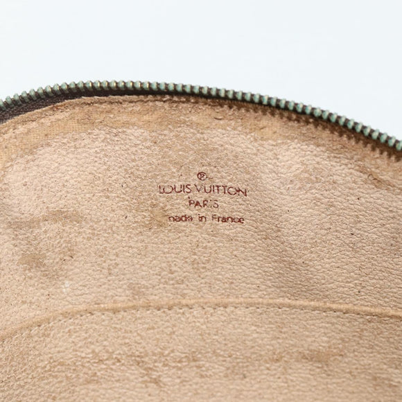LOUIS VUITTON Monogram Trousse Demi Ronde Kosmetiktäschchen M47520 LV Auth 94328