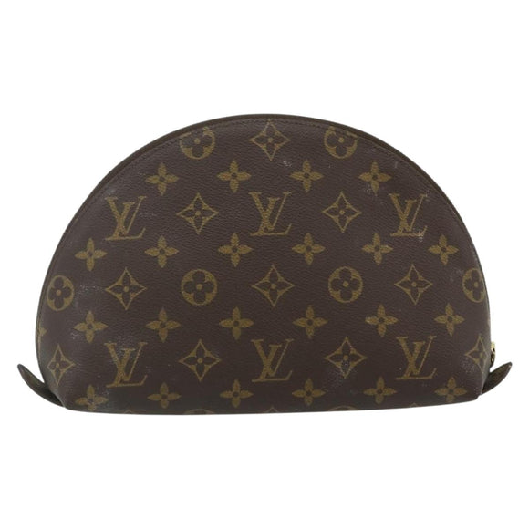LOUIS VUITTON Monogram Trousse Demi Ronde Kosmetiktäschchen M47520 LV Auth 94328
