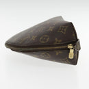 LOUIS VUITTON Monogram Trousse Demi Ronde Cosmetic Pouch M47520 LV Auth 94328-3