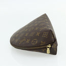 LOUIS VUITTON Monogram Trousse Demi Ronde Kosmetiktäschchen M47520 LV Auth 94328-3