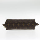 LOUIS VUITTON Monogram Trousse Demi Ronde Cosmetic Pouch M47520 LV Auth 94328-6
