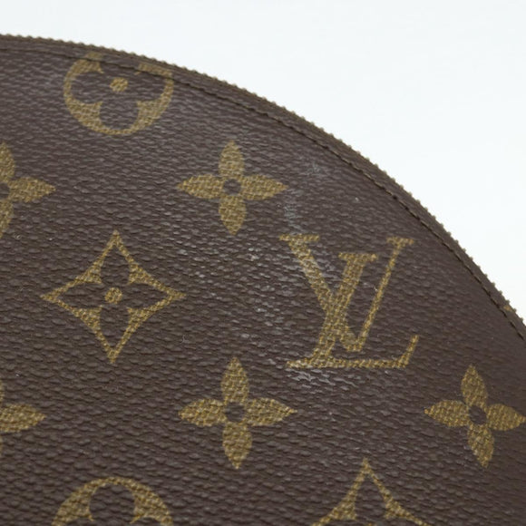 LOUIS VUITTON Monogram Trousse Demi Ronde Kosmetiktäschchen M47520 LV Auth 94328